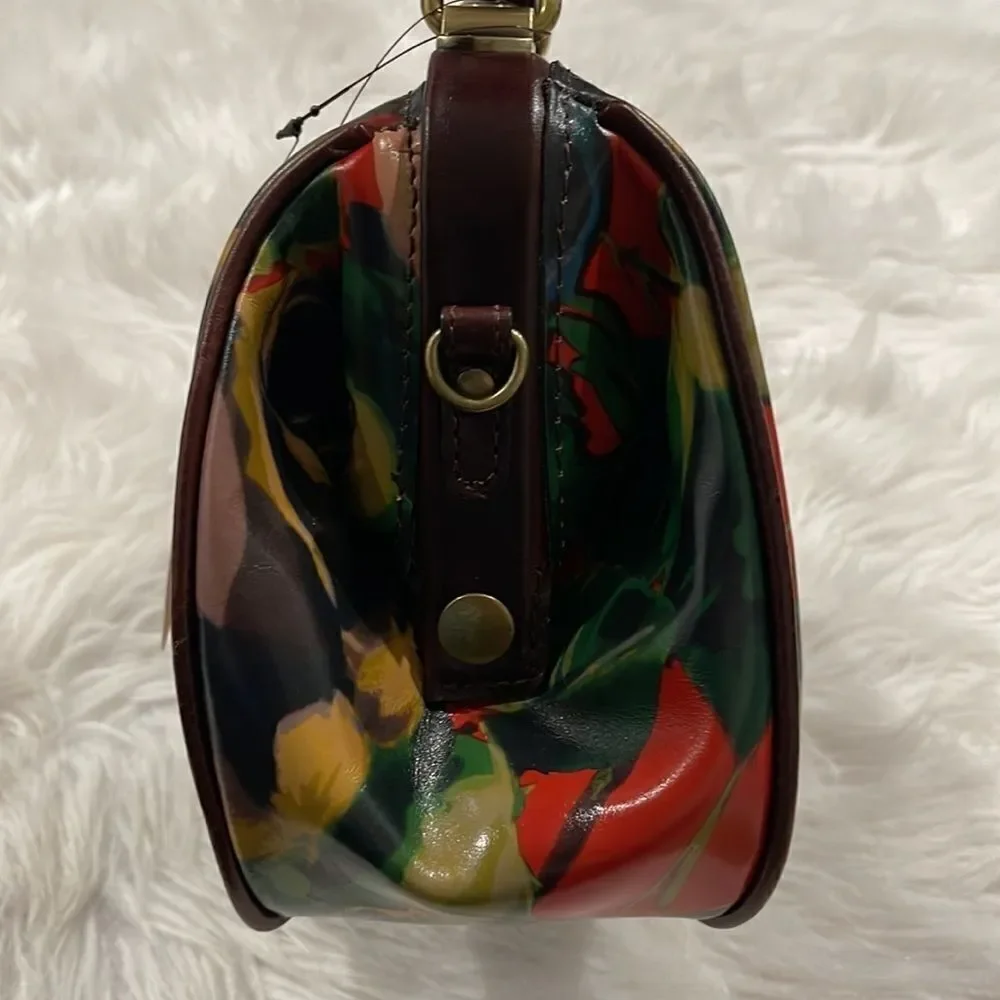PATRICIA Nash Winter Bloom Gracchi Leather Satchel